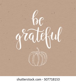 Thanksgiving day vintage cards with calligraphy. Handwritten lettering. Hand drawn design elements for greeting card, flyer, banner, poster. Vector illustration