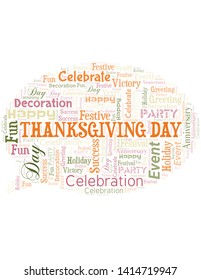 Thanksgiving Day Word Cloud. Wordcloud Made With Text.