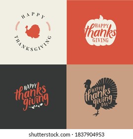 Thanksgiving Design Elements. Vector Illustration