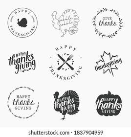 Thanksgiving Design Elements. Vector Illustration