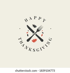 Thanksgiving Design Elements. Vector Illustration