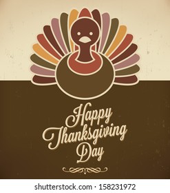 Thanksgiving Design | Retro Style Elements | Thanksgivings Day | Vintage Ornaments | Vector Art