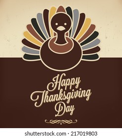 Thanksgiving Design | Retro Style Elements | Thanksgivings Day | Vintage Ornaments | Vector Art