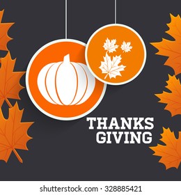 Thanksgiving Design template with place for text.