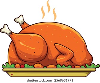 Thanksgiving dinner feast delight vector