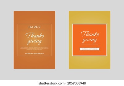 Thanksgiving Dinner Flyer Design Template. Thanksgiving Sale Poster Leaflet Design. Flyer In A4, Bundle, Brochure Design, Cover Modern Layout, Annual Report, Poster