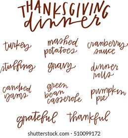 Thanksgiving Dinner Vector Set