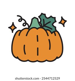 Thanksgiving Doodle Illustration - Pumpkin