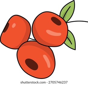 Thanksgiving Element. Isolated Vector Illustration in Doodle Cartoon Style.