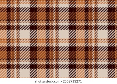 Vetor de tecido de Ação de Graças têxtil, pano de fundo sem costura aniversário xadrez. Padrão de textura etnicidade tartan check in laranja e paleta de cores claras.