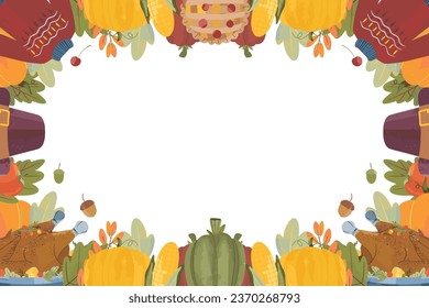 Thanksgiving and Fall Frame Background
