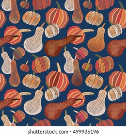 Thanksgiving. Fall. Vector illustration with pumpkin.