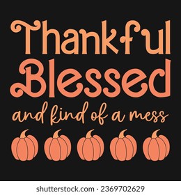 Thanksgiving Fall Vector T-Shirt Design