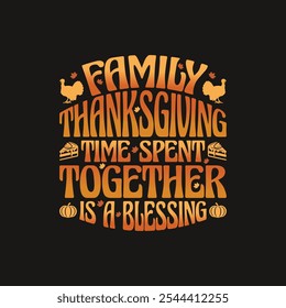 Thanksgiving Family Reunion Quote T Shirt Design.