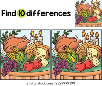 Thanksgiving Feast Find The Differences