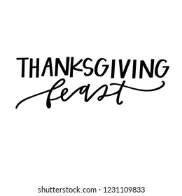 Thanksgiving Feast hand lettering