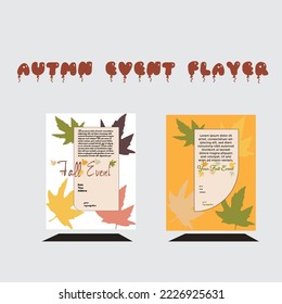 Thanksgiving flyer isolated on white background vector illustration, Autumn background with realistic design