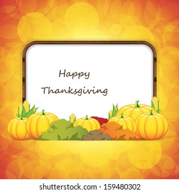 Thanksgiving frame.Holiday vector
