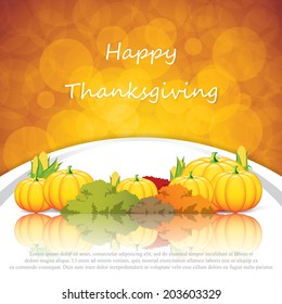 Thanksgiving frame.Holiday vector