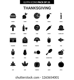 Thanksgiving  Glyph Vector Icon set