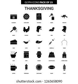 Thanksgiving  Glyph Vector Icon set