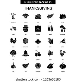 Thanksgiving  Glyph Vector Icon set