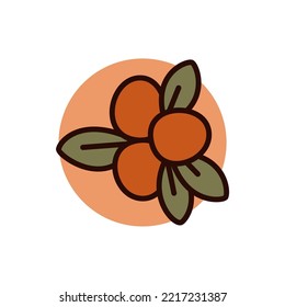 Diseño simple de vectores aislados de uva de Acción de Gracias 