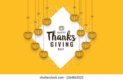 Thanksgiving greeting card or background. vector illustration.