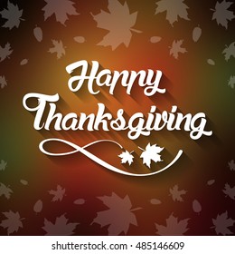 thanksgiving greeting card with happy lettering text vector illustration jpg flyer poster eps