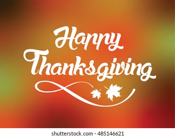 Thanksgiving Greeting Card With Happy Lettering Text Vector Illustration Jpg Flyer Post Web Eps