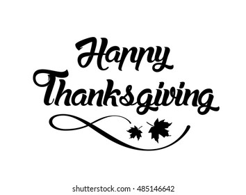 thanksgiving greeting card with happy lettering text vector illustration jpg flyer post web eps