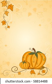 Thanksgiving greeting card - pumpkin