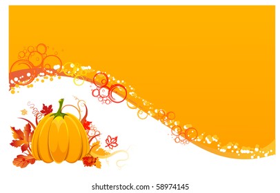 Thanksgiving greeting card - pumpkin