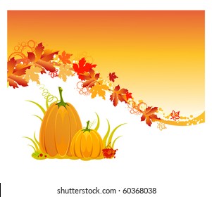 Thanksgiving greeting card - pumpkin