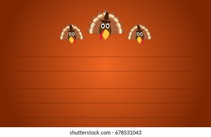 Thanksgiving greeting card turkey style