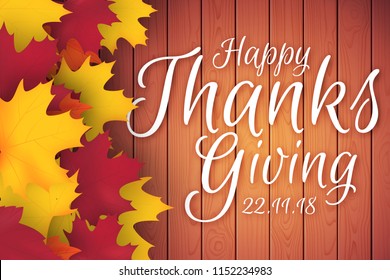 Thanksgiving greeting card. Vector illustration 