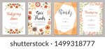 Thanksgiving greeting cards and invitations. Vector illustration. 
