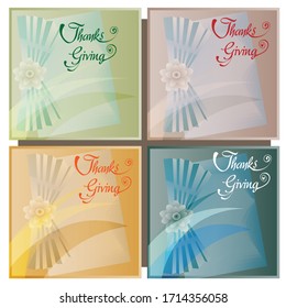 Thanksgiving greeting cards. space for text. Vector illustration