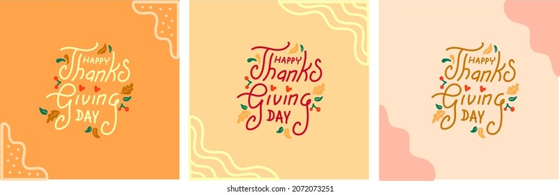 thanksgiving hand drawn typography vector lettering template for promotion banner poster card background illustration eps 10