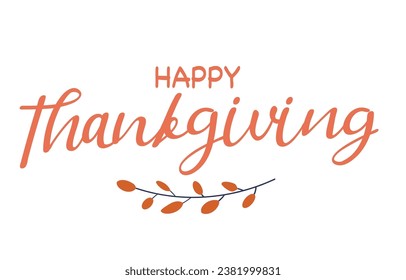 Thanksgiving hand lettering. Vector illustration, Thanksgiving icon, logo or badge.