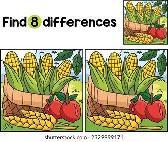 Thanksgiving Harvest Corn Find The Differences