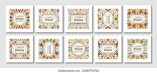 Thanksgiving, Harvest Day. Vector Autumn templates