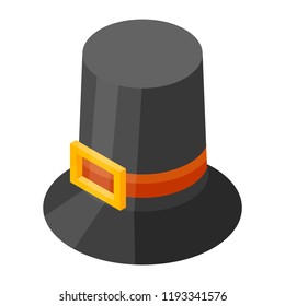 Thanksgiving hat icon. Isometric of thanksgiving hat vector icon for web design isolated on white background