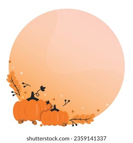 Thanksgiving holiday frame. Template for Thanks Giving celebrations with seasonal.