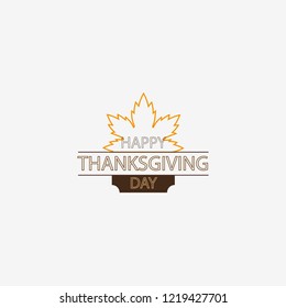 Thanksgiving holiday logo.  Vector graphics