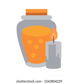 thanksgiving honey in preserve jar isolated icon vector illustration design