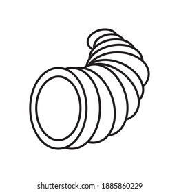 thanksgiving horn decoration line style icon vector illustration design