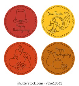 Thanksgiving icon circles