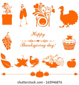 Thanksgiving icon doodle isolated on White background. Vector illustration 