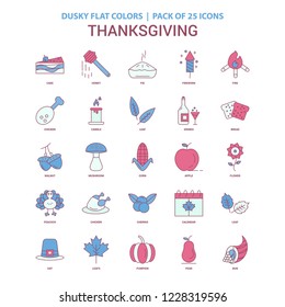 Thanksgiving  icon Dusky Flat color - Vintage 25 Icon Pack
